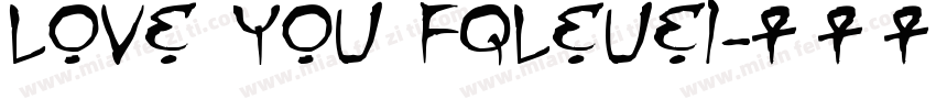 love you fqleuei字体转换